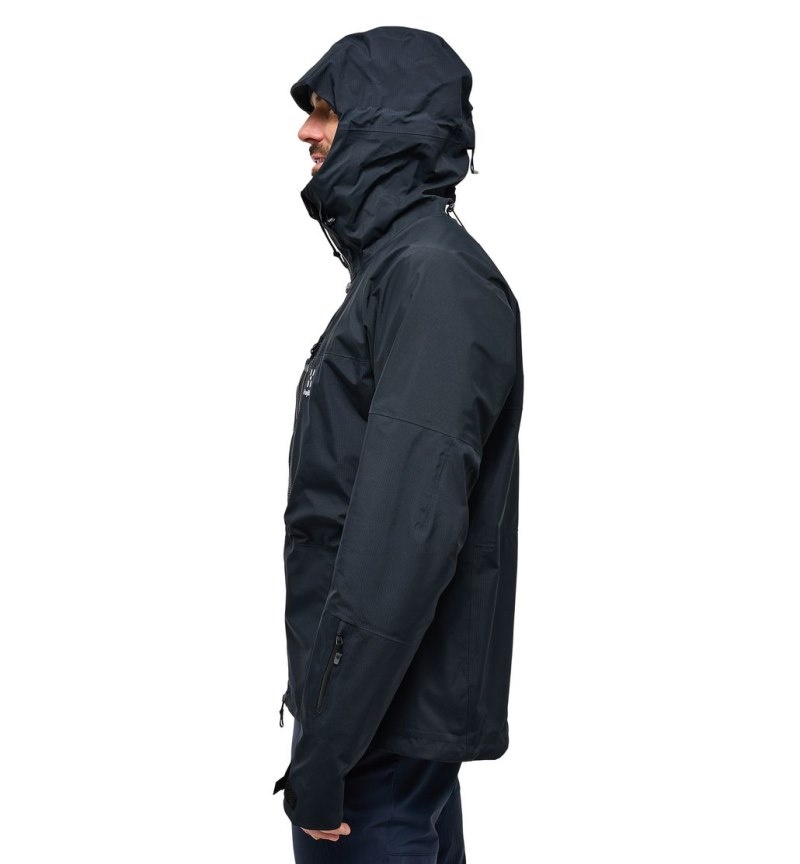 Men's Haglöfs Spitz GTX Pro Jacket Windbreaker Black Canada | DW01-872