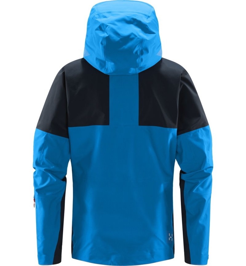 Men's Haglöfs Spitz GTX Pro Jacket Windbreaker Blue / Blue Canada | KG59-028