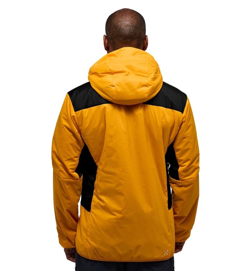 Men's Haglöfs Spitz Mimic Hood Insulated Jackets Yellow / Black Canada | PG40-788