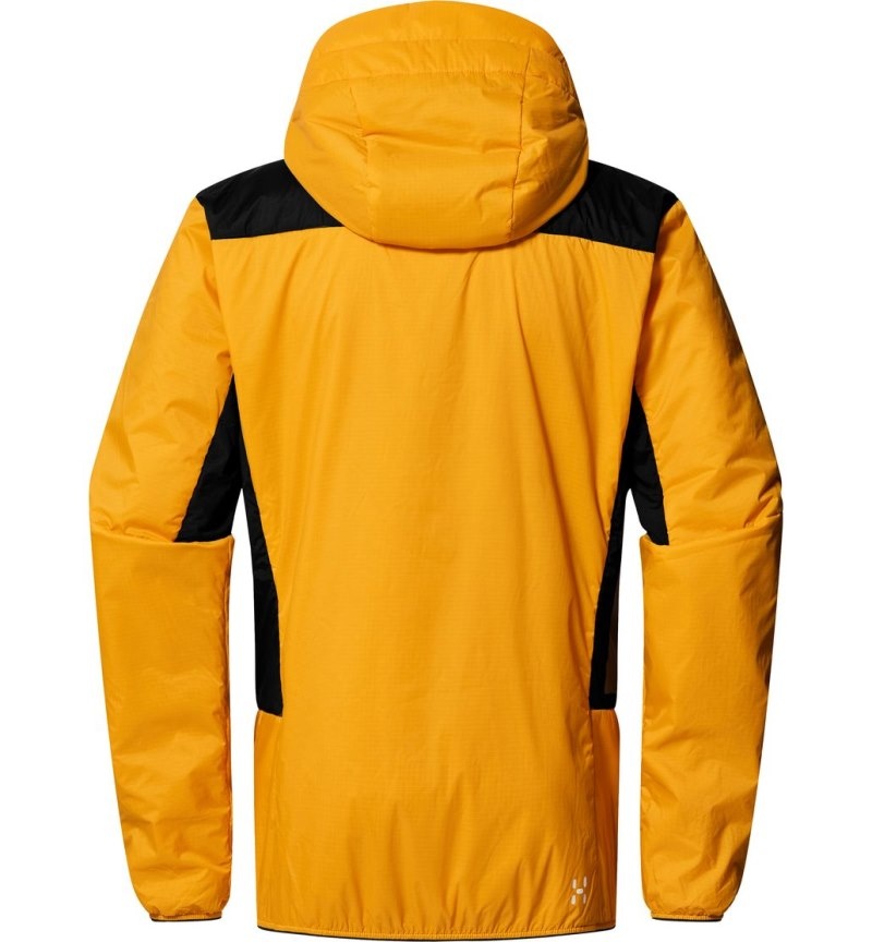 Men's Haglöfs Spitz Mimic Hood Insulated Jackets Yellow / Black Canada | PG40-788