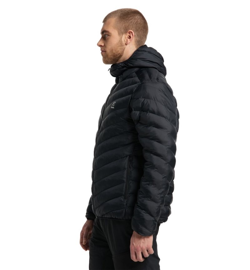 Men's Haglöfs Särna Mimic Hood Insulated Jackets Black Canada | ZS52-161