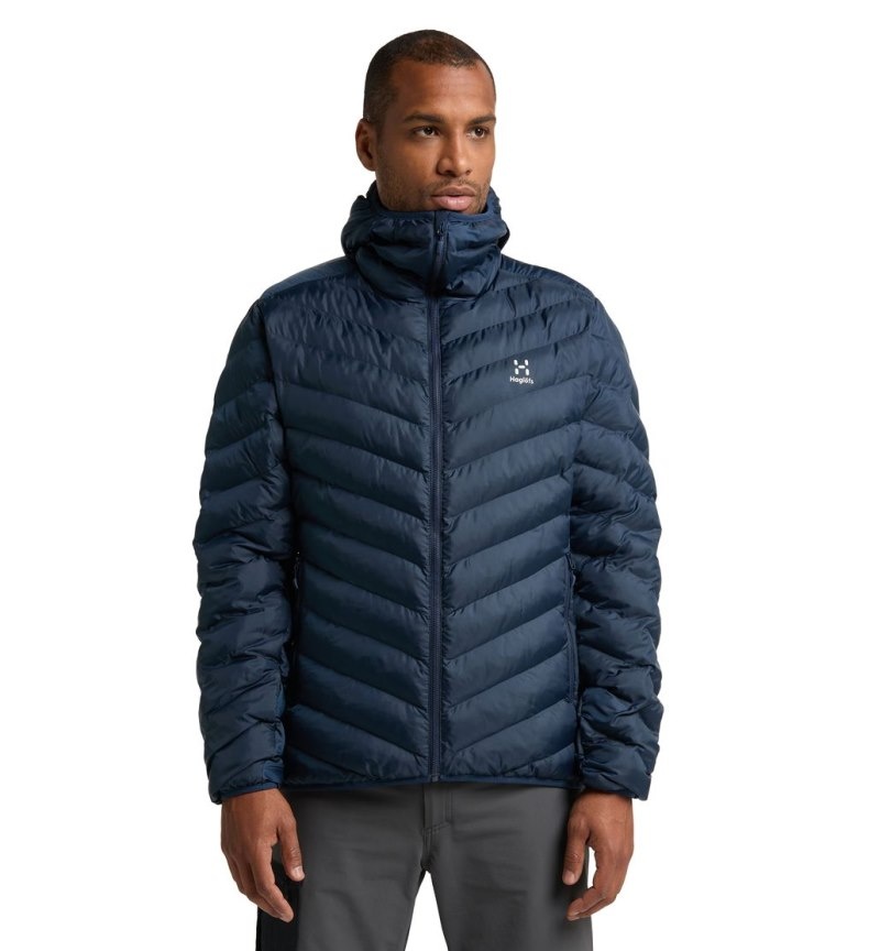 Men's Haglöfs Särna Mimic Hood Insulated Jackets Blue Canada | OX46-923