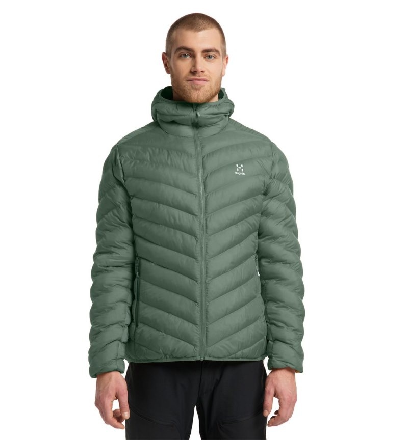 Men\'s Haglöfs Särna Mimic Hood Insulated Jackets Green Canada | BE99-067