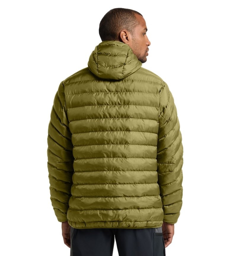 Men's Haglöfs Särna Mimic Hood Insulated Jackets Olive Green Canada | BX00-384