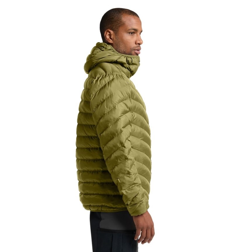 Men's Haglöfs Särna Mimic Hood Insulated Jackets Olive Green Canada | BX00-384