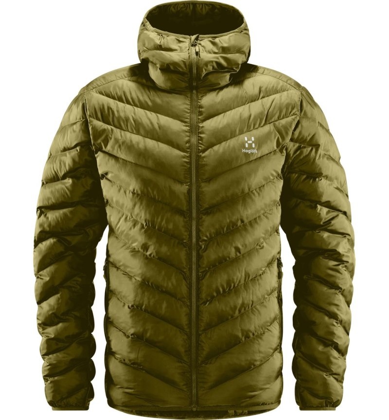 Men's Haglöfs Särna Mimic Hood Insulated Jackets Olive Green Canada | BX00-384