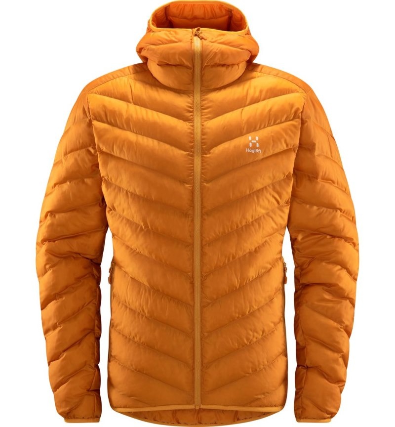 Men's Haglöfs Särna Mimic Hood Insulated Jackets Yellow Canada | US74-293