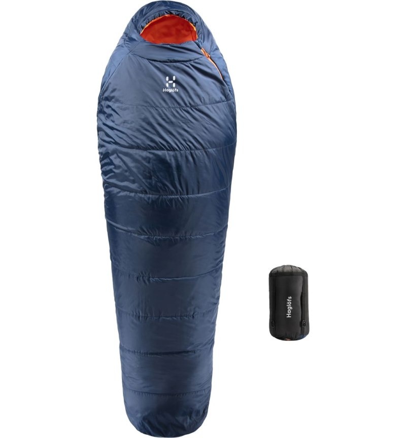 Men's Haglöfs Tarius -18 Sleeping Bags Deep Blue / Tangerine Canada | VO29-939