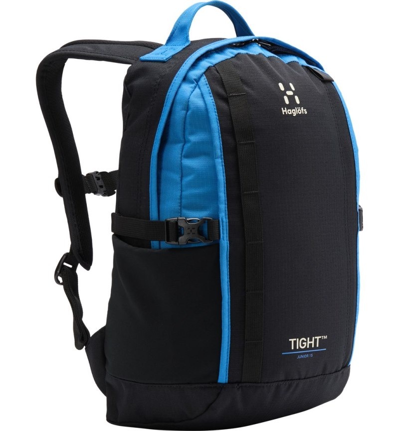 Men's Haglöfs Tight Junior 15 Backpacks Black / Blue Canada | KC60-001