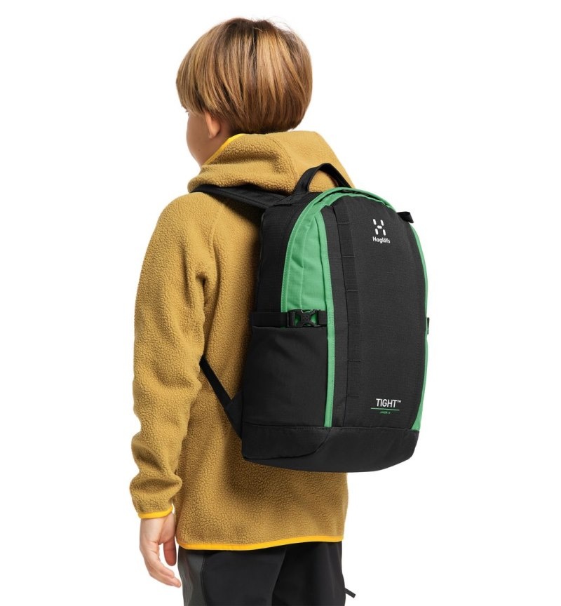 Men's Haglöfs Tight Junior 15 Backpacks Black / Mint Canada | LX17-317