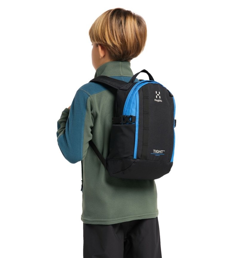 Men's Haglöfs Tight Junior 8 Backpacks Black / Blue Canada | PK18-065