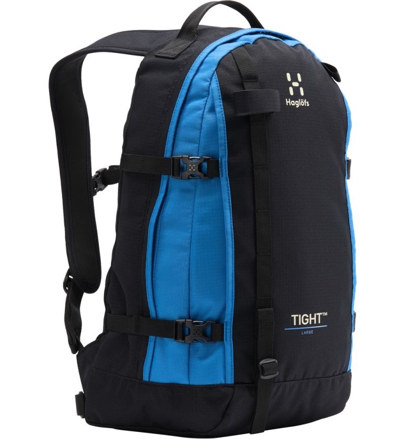 Men's Haglöfs Tight Large Daypacks & Laptop Backpacks Black / Blue Canada | ZC66-927