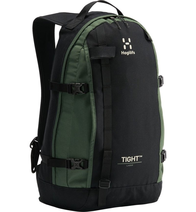 Men's Haglöfs Tight Large Daypacks & Laptop Backpacks Black / Green Canada | SM93-147