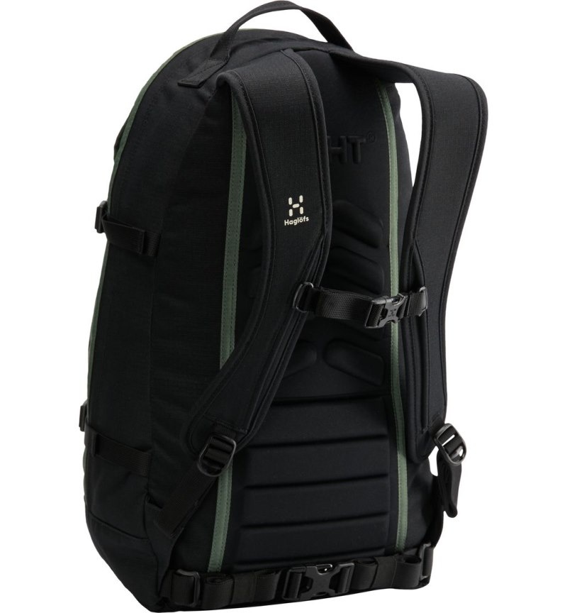 Men's Haglöfs Tight Large Daypacks & Laptop Backpacks Black / Green Canada | SM93-147