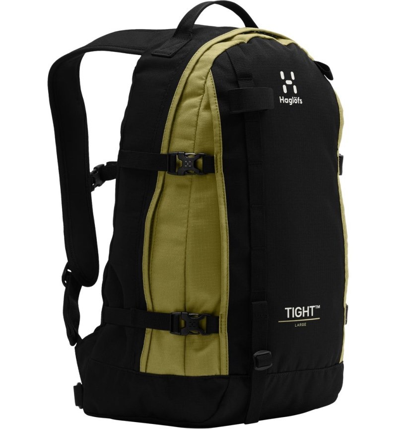 Men's Haglöfs Tight Large Daypacks & Laptop Backpacks Black / Olive Green Canada | AY58-776