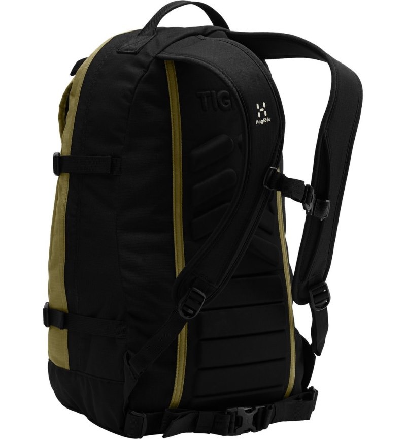 Men's Haglöfs Tight Large Daypacks & Laptop Backpacks Black / Olive Green Canada | AY58-776