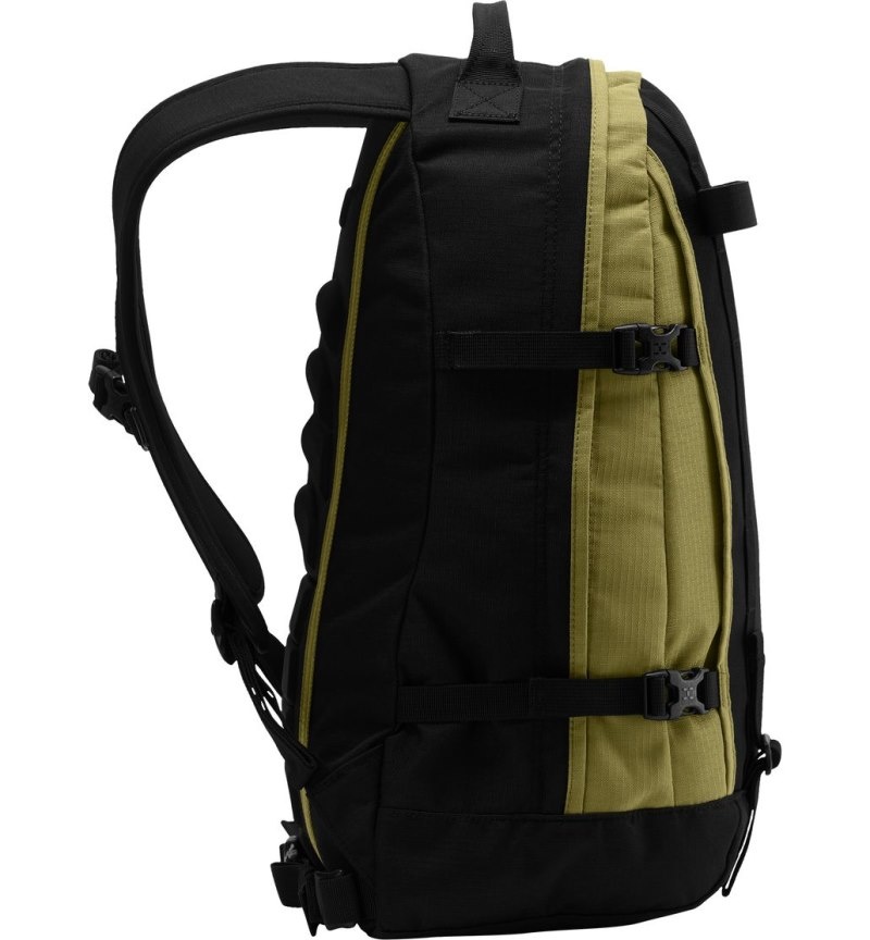 Men's Haglöfs Tight Large Daypacks & Laptop Backpacks Black / Olive Green Canada | AY58-776