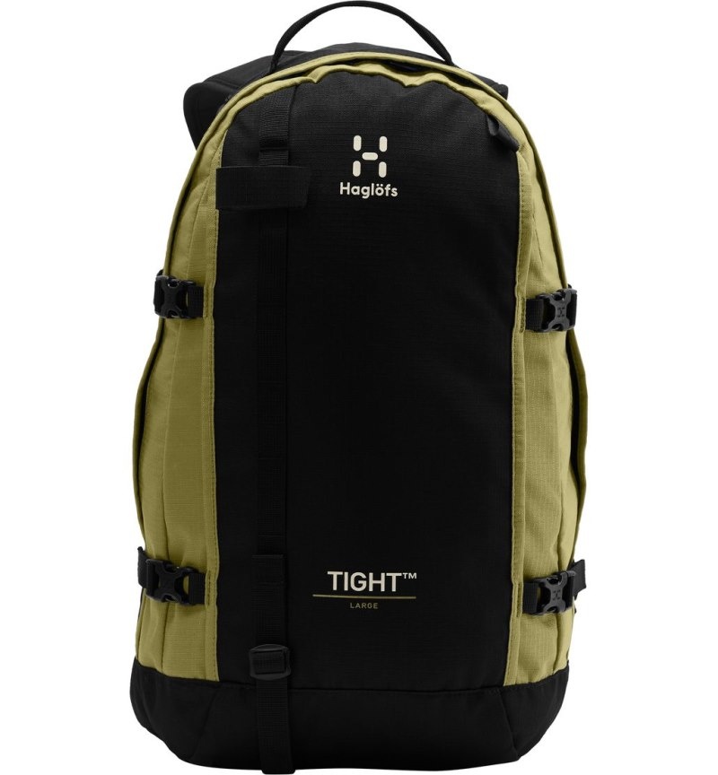 Men's Haglöfs Tight Large Daypacks & Laptop Backpacks Black / Olive Green Canada | AY58-776