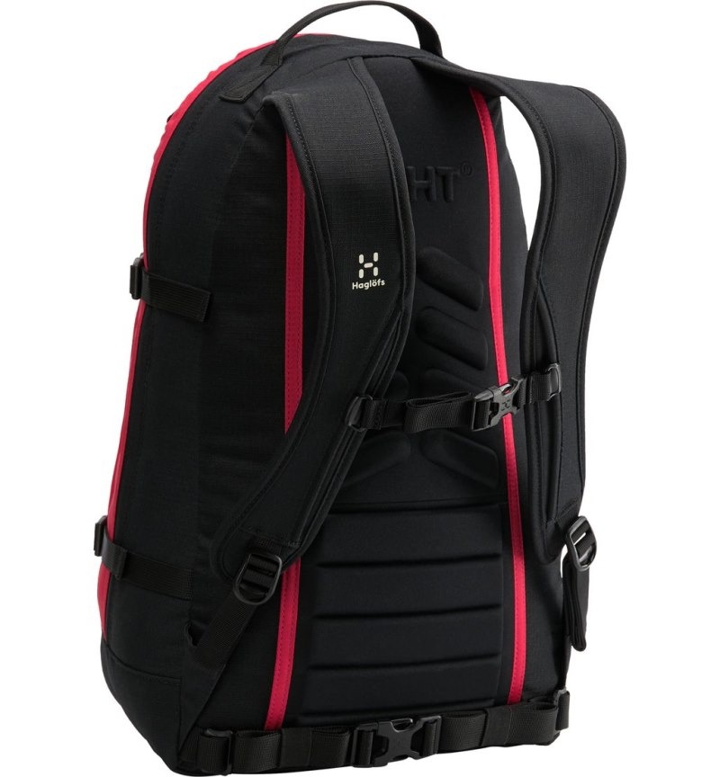 Men's Haglöfs Tight Large Daypacks & Laptop Backpacks Black / Red Canada | MF59-957