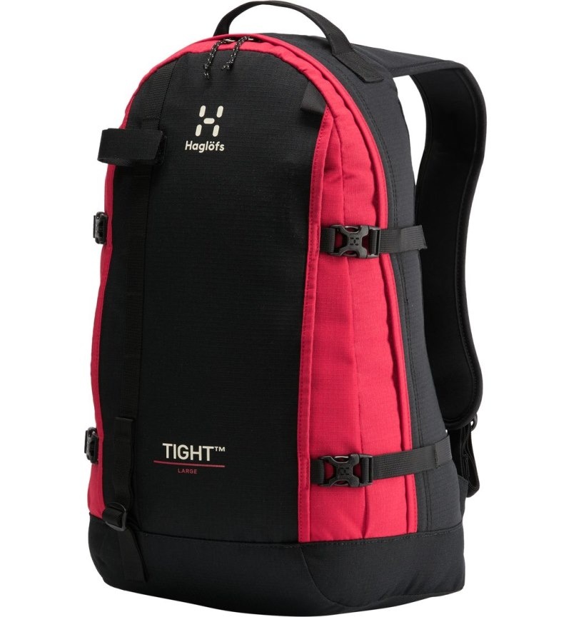 Men\'s Haglöfs Tight Large Daypacks & Laptop Backpacks Black / Red Canada | MF59-957