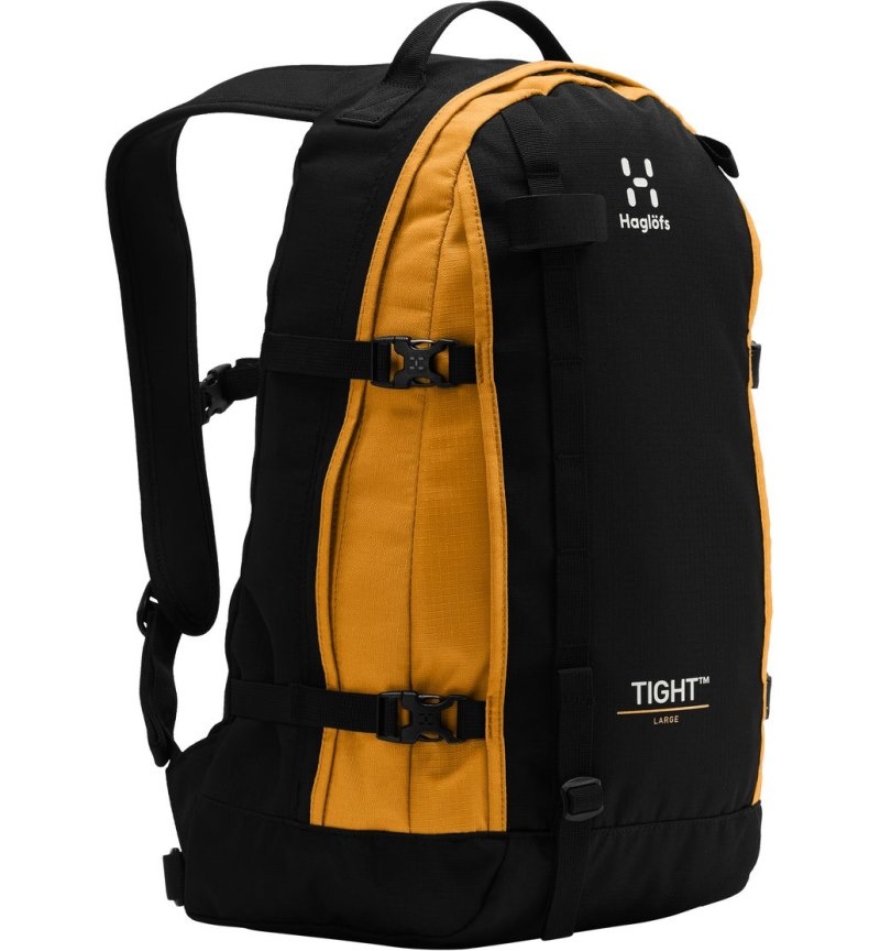 Men's Haglöfs Tight Large Daypacks & Laptop Backpacks Black / Yellow Canada | RH40-360