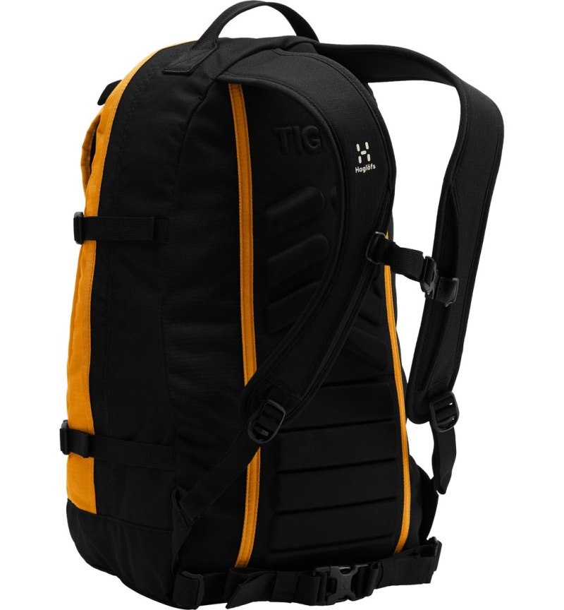 Men's Haglöfs Tight Large Daypacks & Laptop Backpacks Black / Yellow Canada | RH40-360