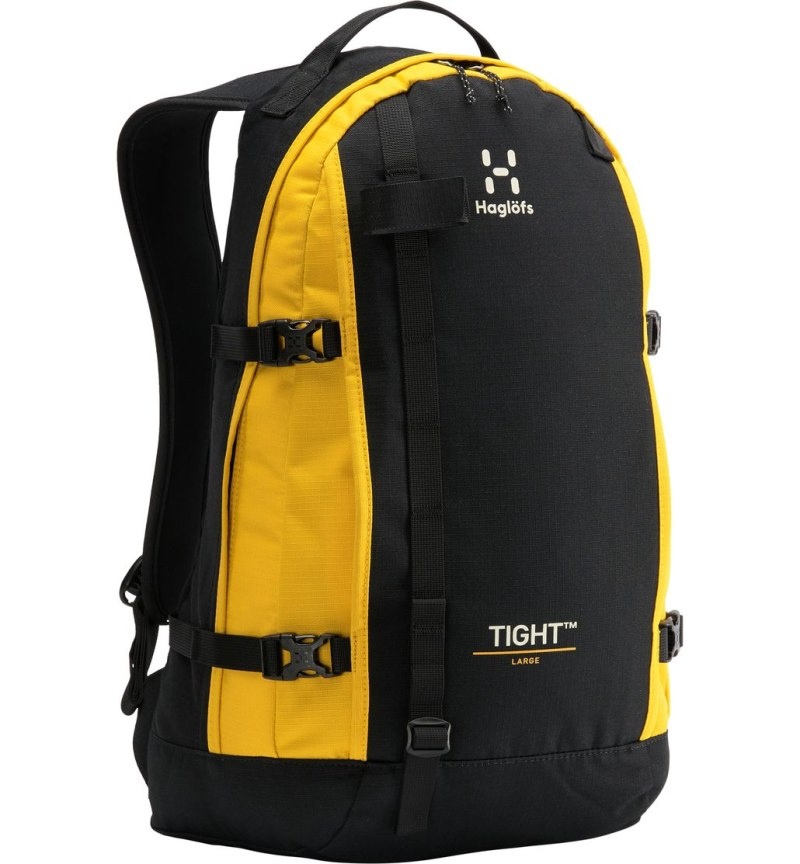 Men's Haglöfs Tight Large Daypacks & Laptop Backpacks Black / Yellow Canada | VW57-594