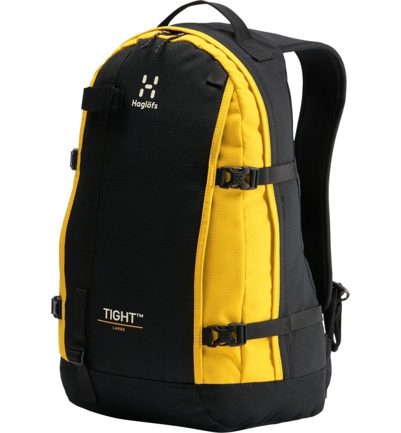 Men\'s Haglöfs Tight Large Daypacks & Laptop Backpacks Black / Yellow Canada | VW57-594