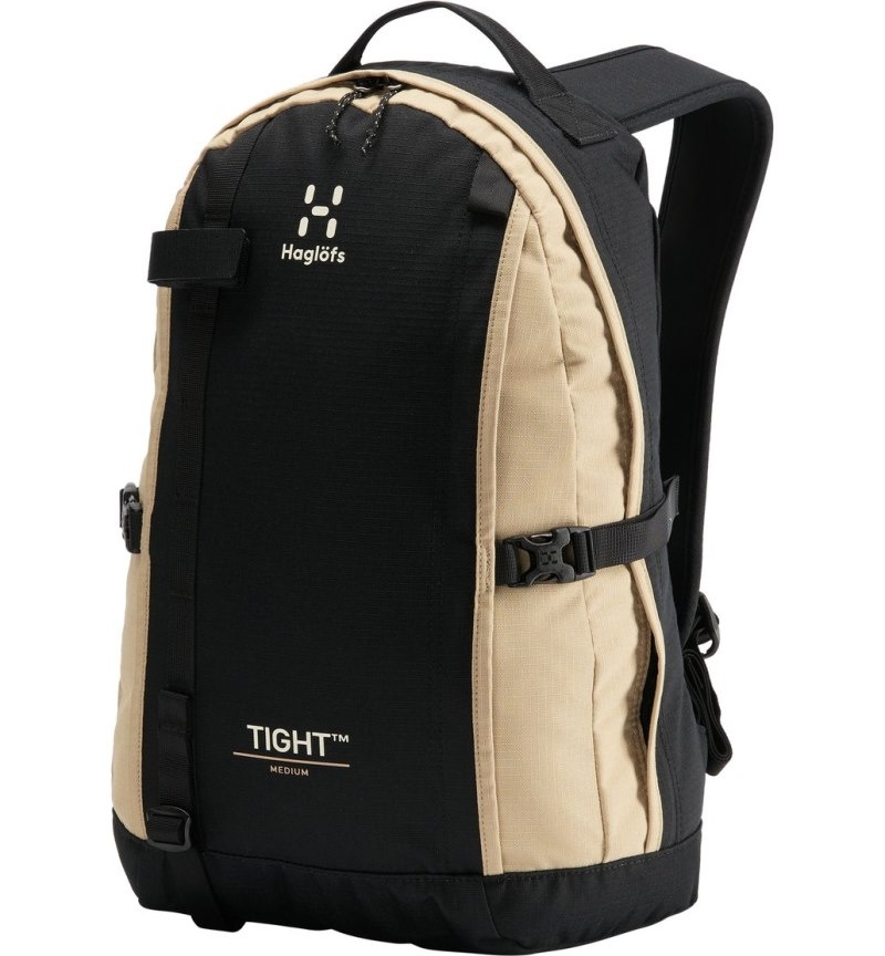 Men's Haglöfs Tight Medium Daypacks & Laptop Backpacks Black / Beige Canada | PG16-277