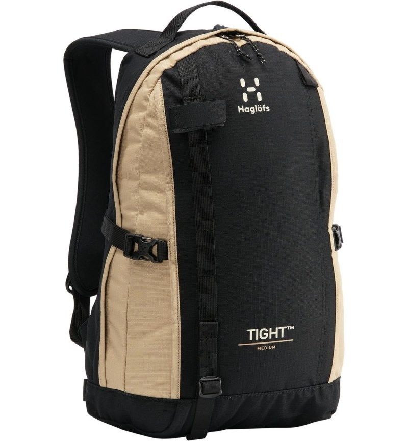 Men's Haglöfs Tight Medium Daypacks & Laptop Backpacks Black / Beige Canada | PG16-277