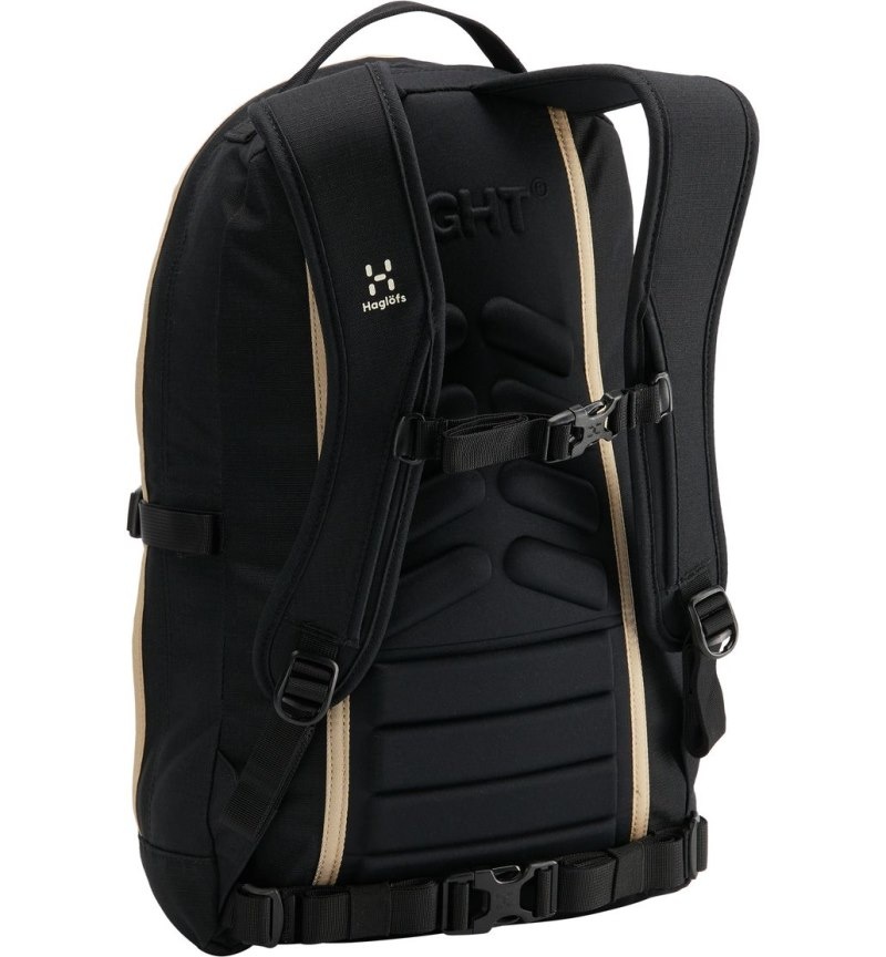 Men's Haglöfs Tight Medium Daypacks & Laptop Backpacks Black / Beige Canada | PG16-277