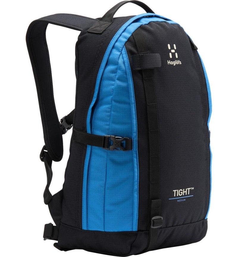 Men's Haglöfs Tight Medium Daypacks & Laptop Backpacks Black / Blue Canada | GC37-792