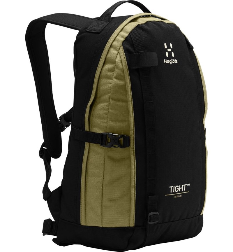 Men's Haglöfs Tight Medium Daypacks & Laptop Backpacks Black / Olive Green Canada | FT50-009