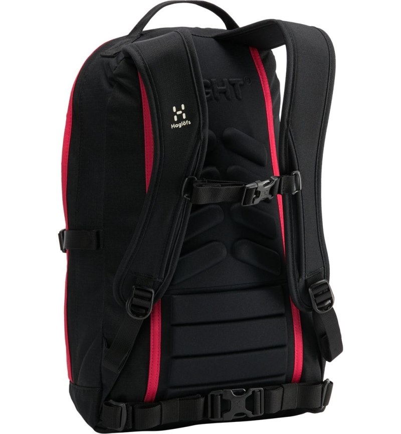 Men's Haglöfs Tight Medium Daypacks & Laptop Backpacks Black / Red Canada | YO82-574