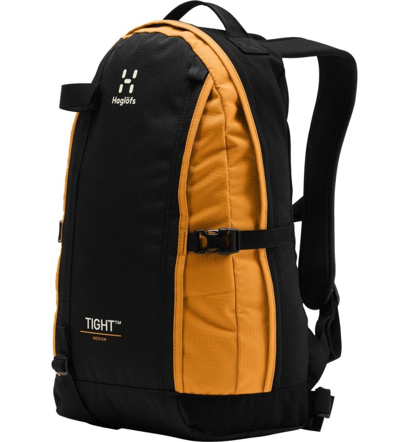 Men\'s Haglöfs Tight Medium Daypacks & Laptop Backpacks Black / Yellow Canada | PC86-418