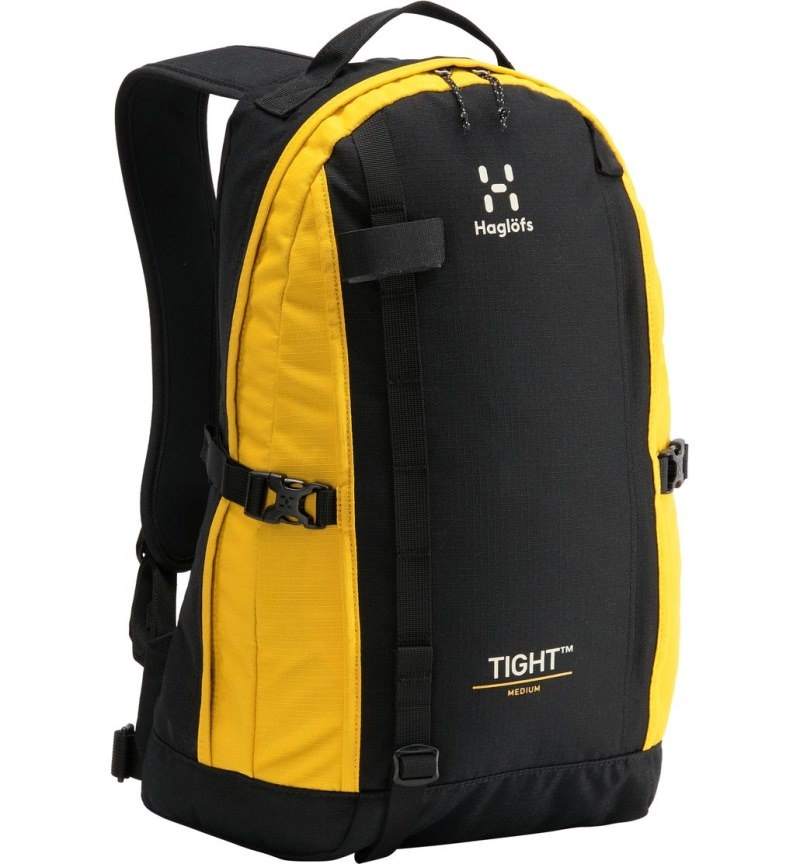 Men's Haglöfs Tight Medium Daypacks & Laptop Backpacks Black / Yellow Canada | GN09-455