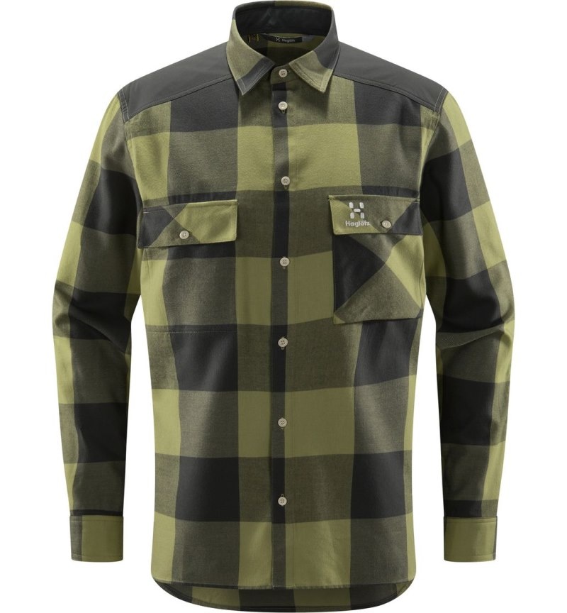 Men's Haglöfs Timmer Shirt Shirts Green / Magnetite Canada | CQ94-175