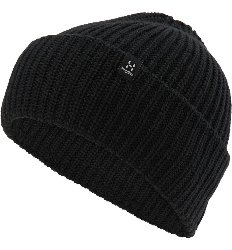 Men's Haglöfs Top Out Beanie Beanies Black Canada | VN26-136