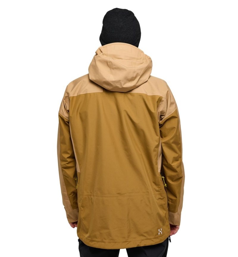 Men's Haglöfs Vassi GTX Jacket Windbreaker Beige / Brown Canada | AT98-082