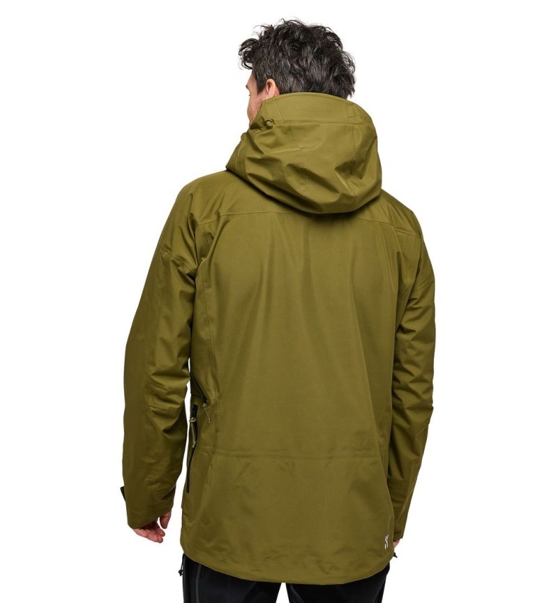 Men's Haglöfs Vassi GTX Jacket Windbreaker Olive Green / Green Canada | VV49-462