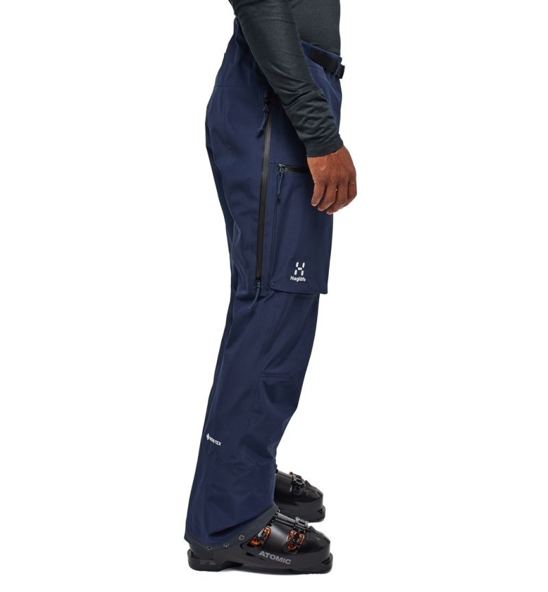 Men's Haglöfs Vassi GTX Pant Waterproof Trousers Blue Canada | HB69-130