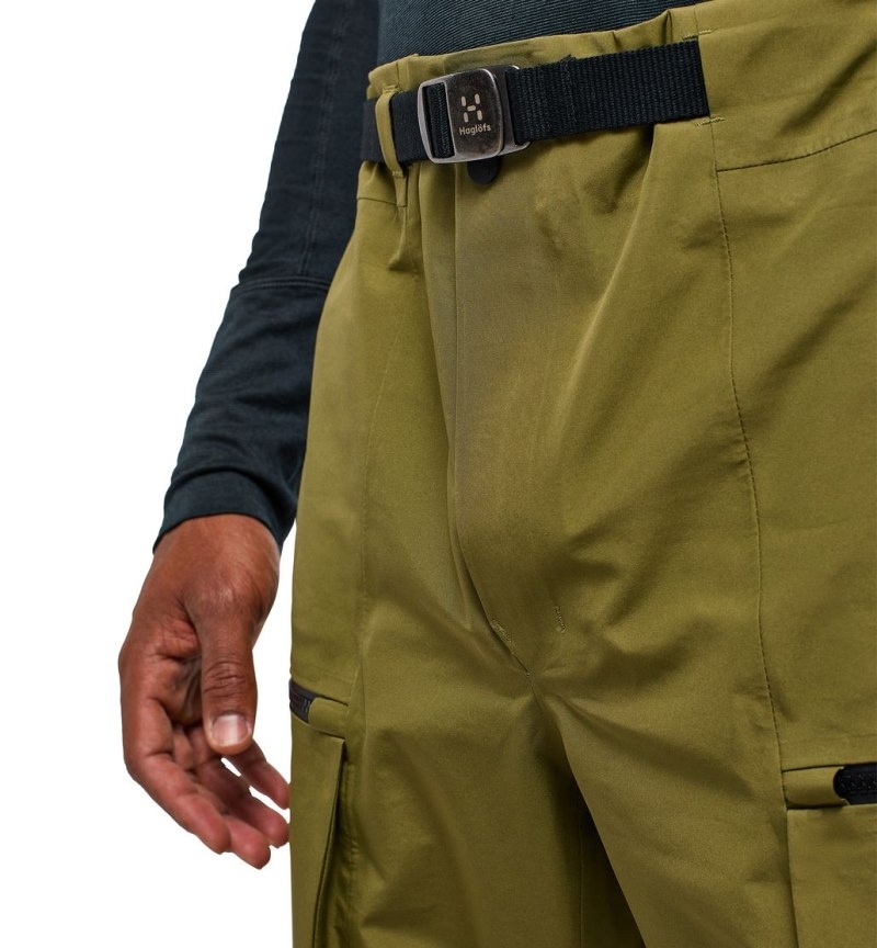 Men's Haglöfs Vassi GTX Pant Waterproof Trousers Olive Green Canada | HD36-710