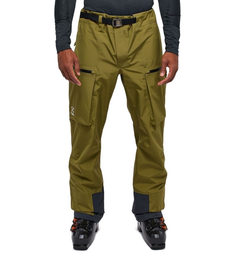 Men\'s Haglöfs Vassi GTX Pant Waterproof Trousers Olive Green Canada | HD36-710