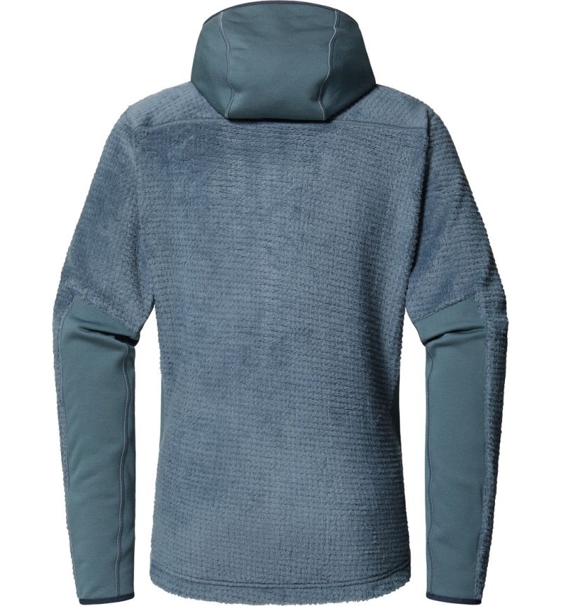 Men's Haglöfs Vassi Mid Hood Fleece Jackets Blue Canada | ZV62-764