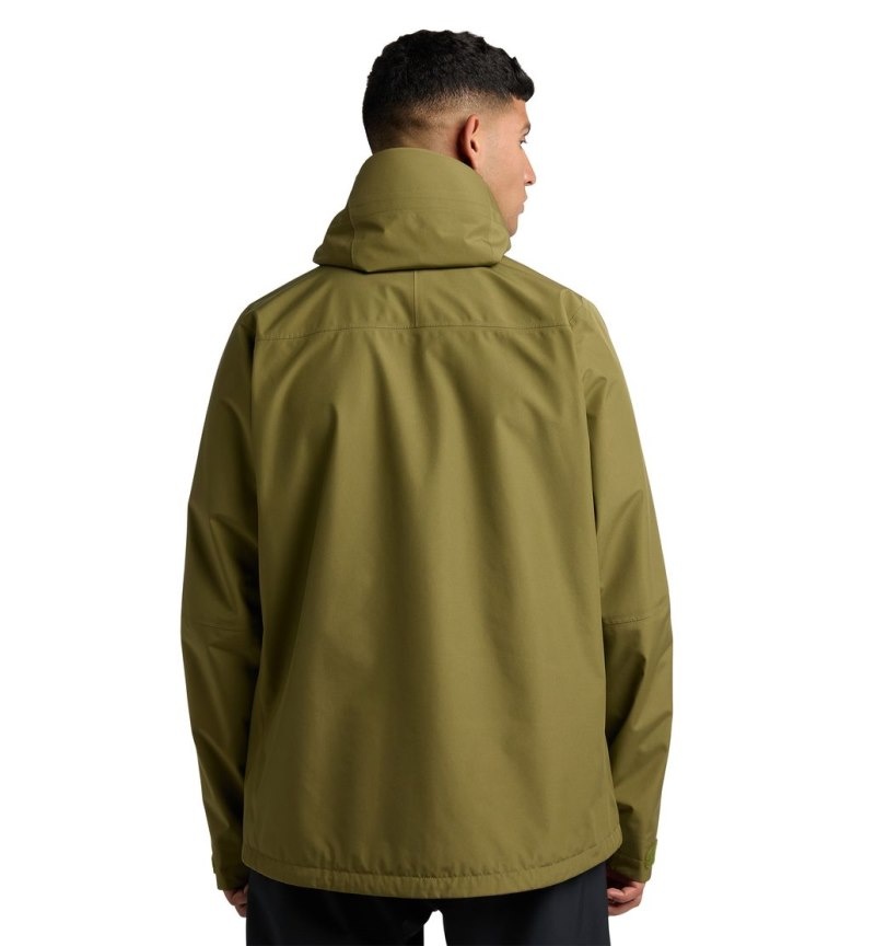 Men's Haglöfs Vide GTX Jacket Windbreaker Olive Green Canada | KW04-226