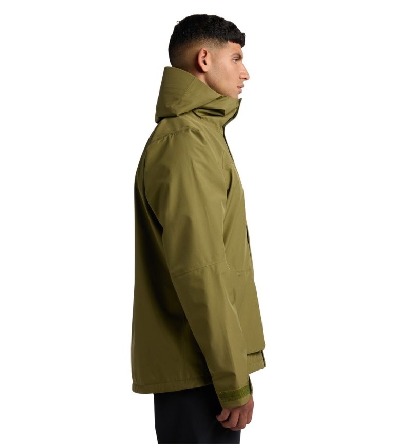 Men's Haglöfs Vide GTX Jacket Windbreaker Olive Green Canada | KW04-226