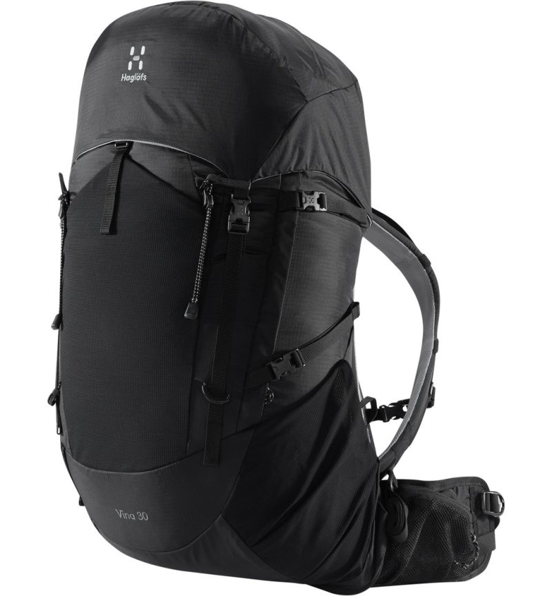 Men\'s Haglöfs Vina 30 Hiking Backpacks Black Canada | UZ10-912