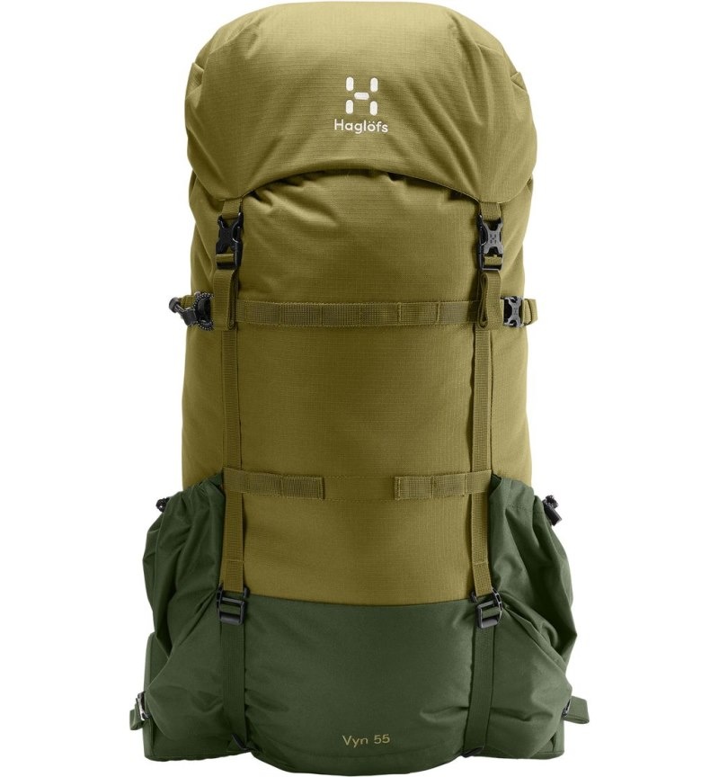 Men's Haglöfs Vyn 55 Hiking Backpacks Green / Olive Green Canada | YT63-983