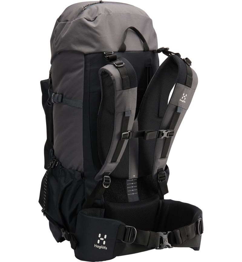 Men's Haglöfs Vyn 55 Hiking Backpacks Magnetite / Black Canada | IS06-248