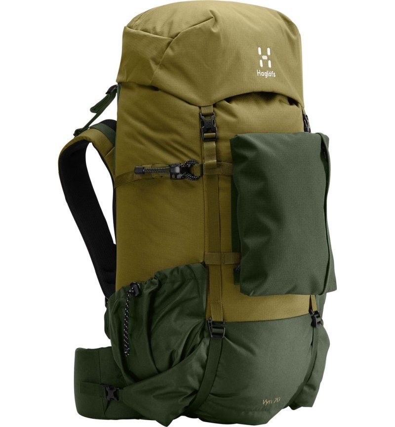 Men's Haglöfs Vyn 70 Hiking Backpacks Green / Olive Green Canada | KQ21-262